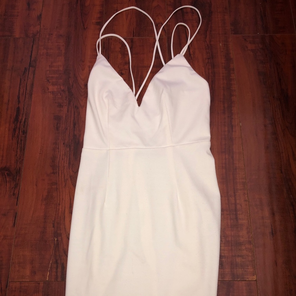 White criss cross dress